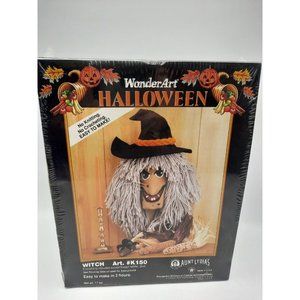 WonderArt Halloween Witch Art Kit # K150 Aunt Lydia's Easy To Make NEW Sealed